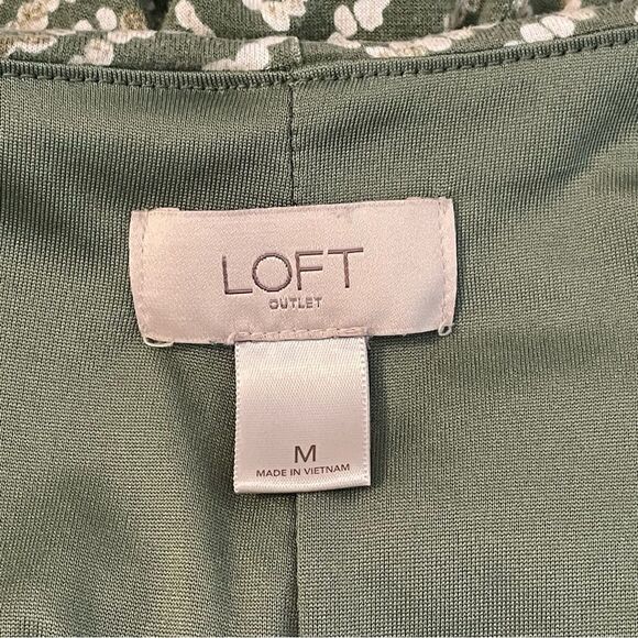 LOFT Outlet Sleeveless Green Knit Dress, size Medium - Picture 5 of 6